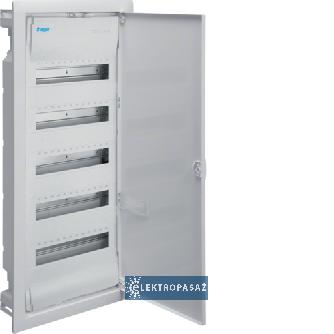 Rozdzielnica modułowa podtynkowa 5x12 N+PE IP30 drzwi metalowe białe Volta VU60NC Hager Polo 1