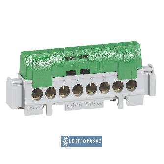 Listwa zaciskowa na szynę izolowana  8-torowa zielona Z-8 004832 Legrand 1