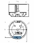 Puszka instalacyjna do płyt g-k 60mm płytka 46,5mm pomarańczowa P60KF 31040008 Simet 3